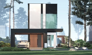Архитектура Дом в стиле минимализм в Форосе